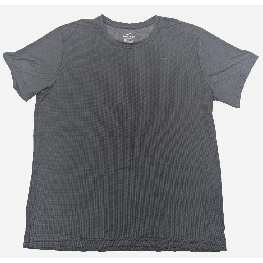 Nike Dri-Fit Men's Tech Running Training Shirt XL Black Microfiber Polyester